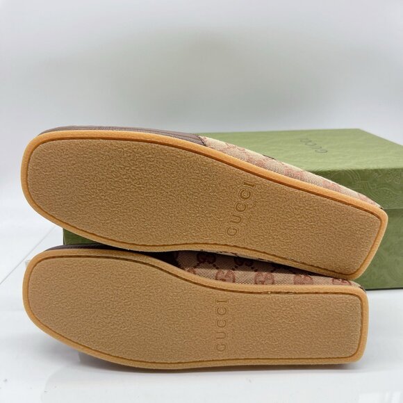 GUCCI Interlocking G Horsebit Logo Supreme Loafer Brown Leather Mens UK 7 US 7.5 - Picture 10 of 14